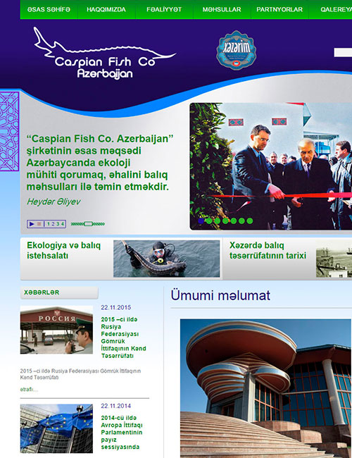 CaspianFish | Вебсайт компании «Caspian Fish Co.»
