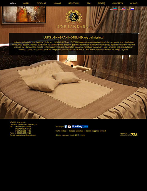 LuxeLankaran.az | Вебсайт отеля «Luxe Lankaran Hotel»