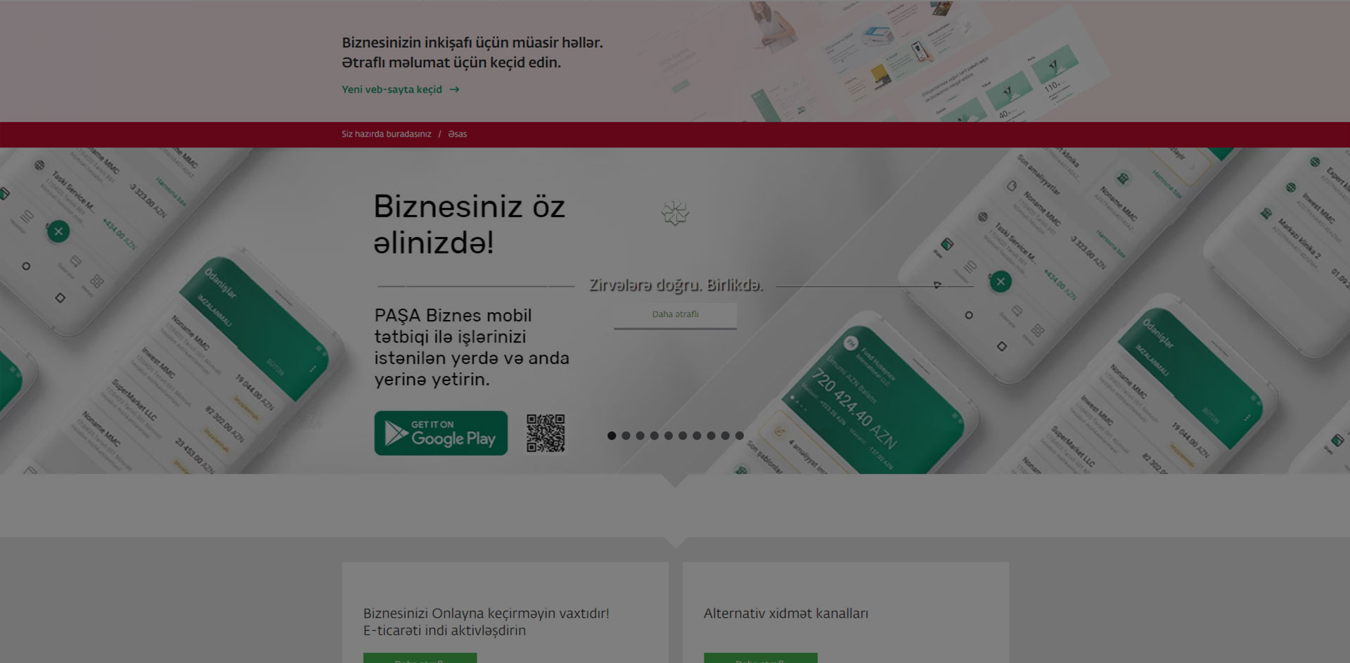 PASHABank.az "PAŞA Bank" bankının vebsaytı