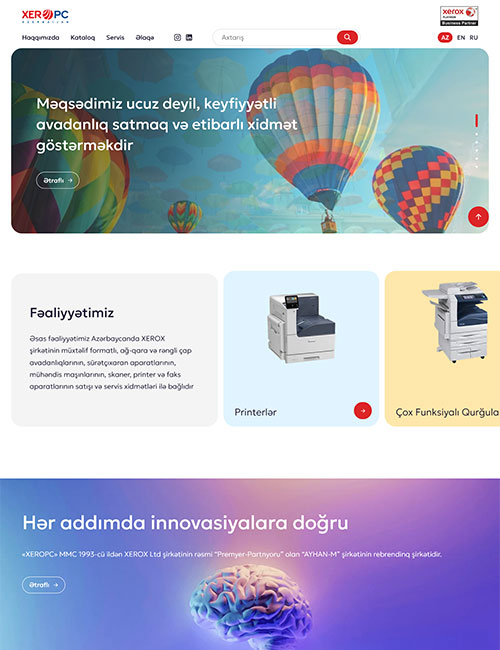 XeroPC.az | Azərbaycanda Xerox-un “Premyer-Partnyoru” «XEROPC» şirkətinin vebsaytı
