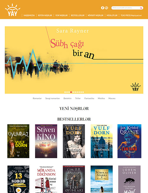 YayKitab.az | TEAS Press Nəşriyyat evinin "Yay” nəşrlərinin vebsaytı