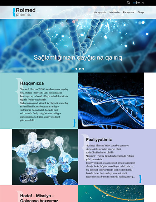 RoimedPharma.az | Roimed Pharma MMC şirkətinin vebsaytı