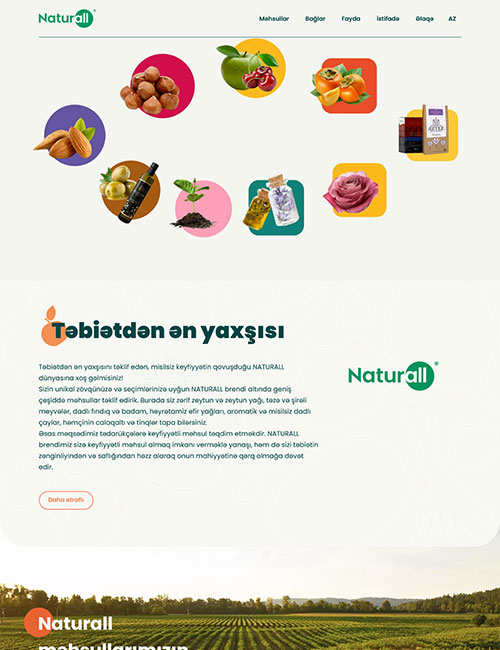 NATURALL.az | Вебсайт бренда NATURALL